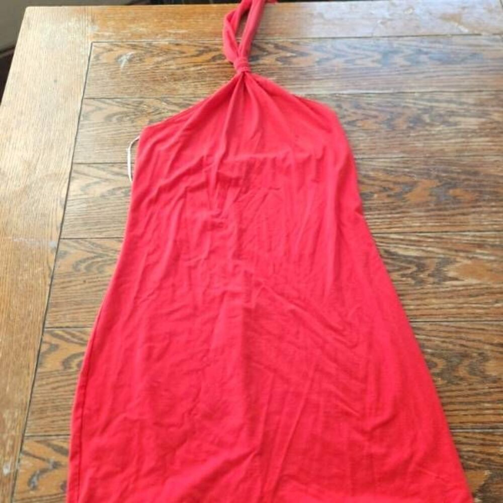 Reformation Cibrina Halter Body-Con Dress in red Size Large